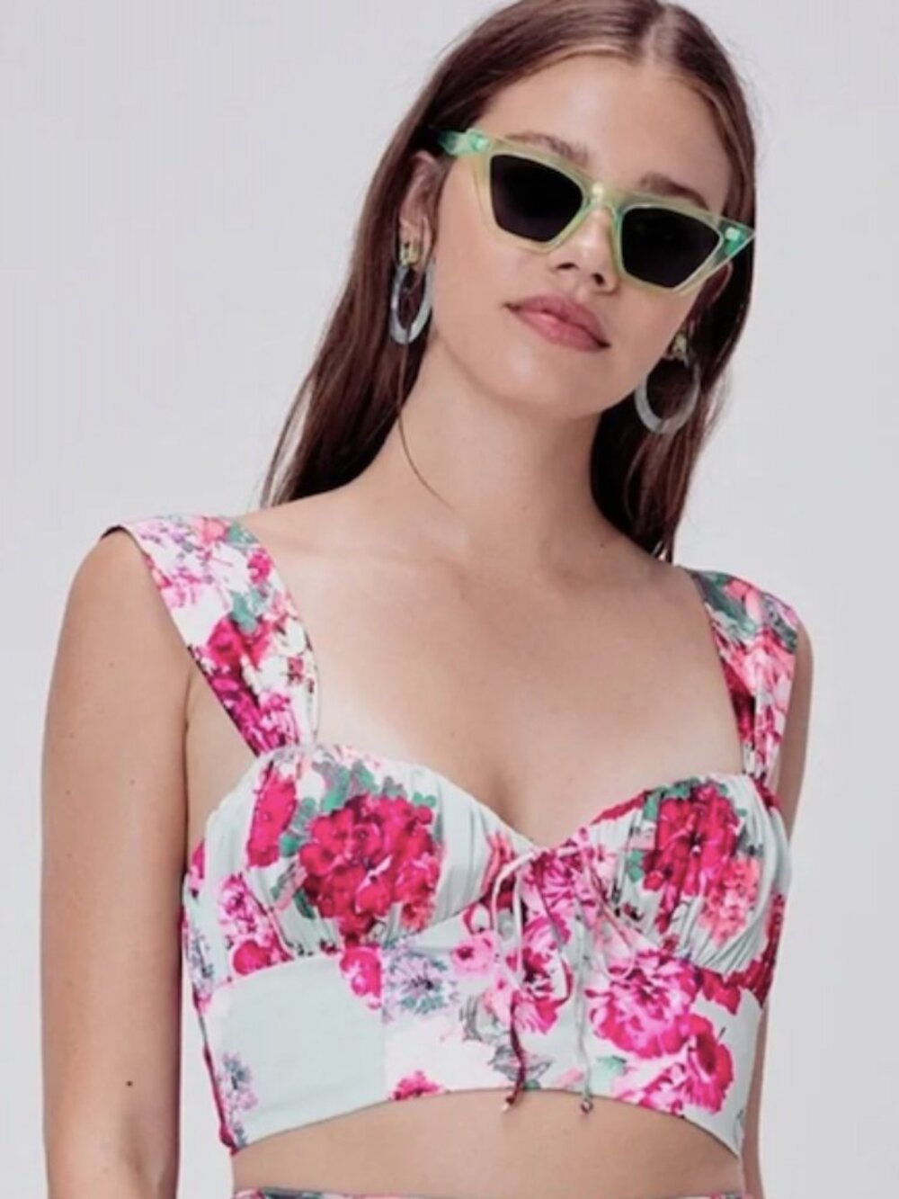 For love and lemons crop floral top